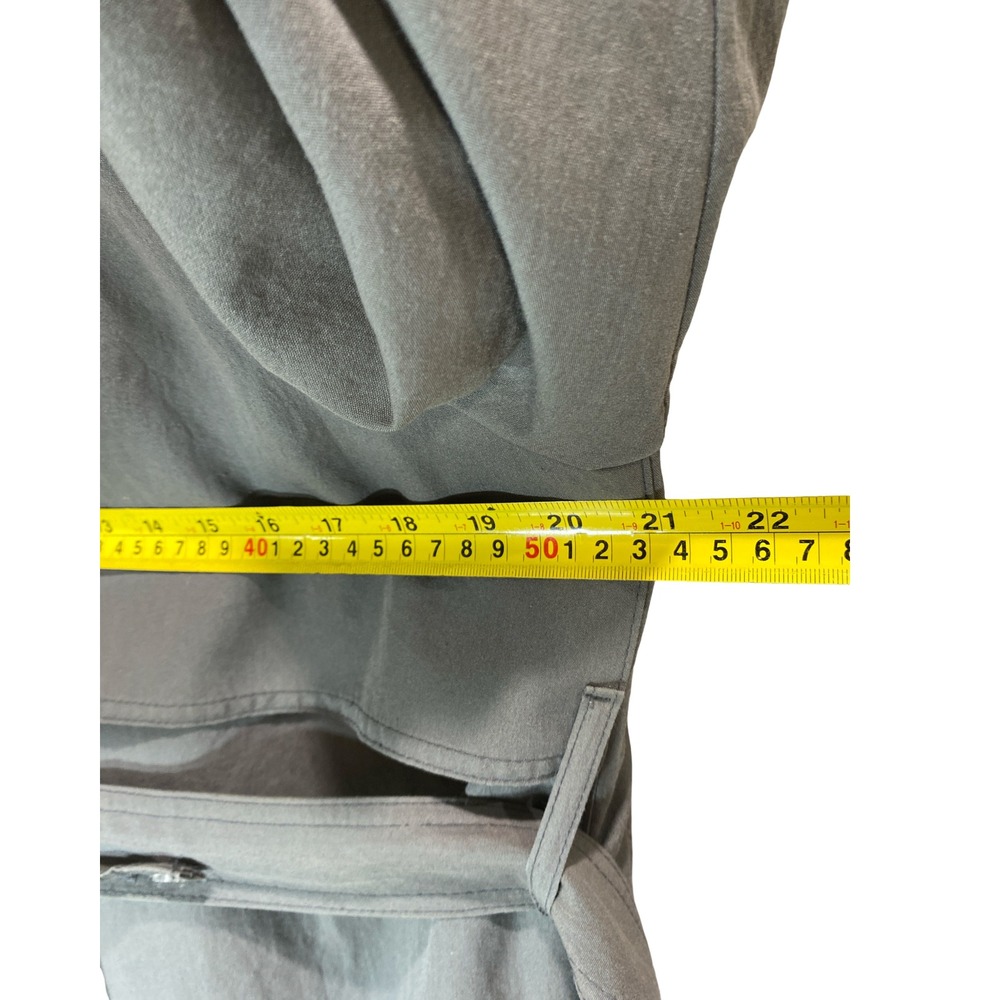 London Fog Vintage Trench Coat Sage Green Double Breasted Belted 6 Reg USA Made - Picture 15 of 16